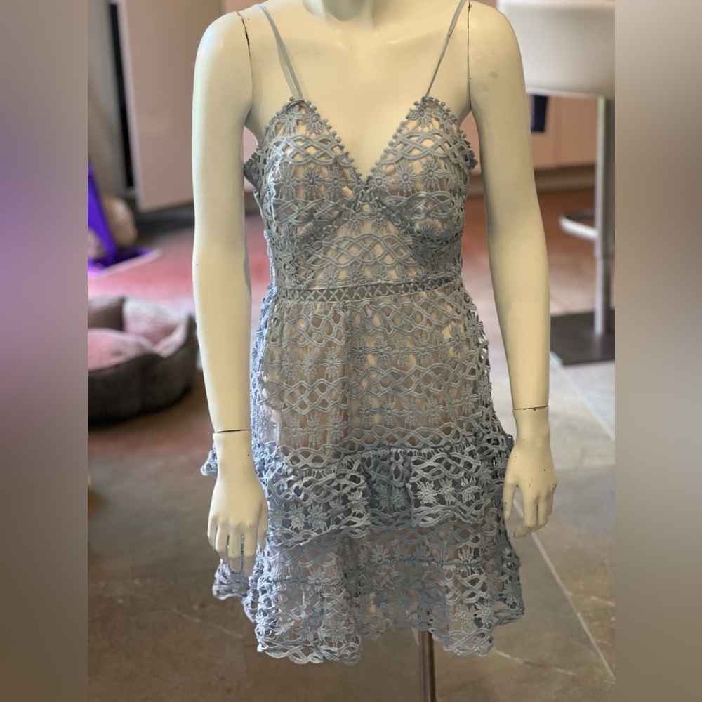 NWT Blue floral lace dress from simplee size l